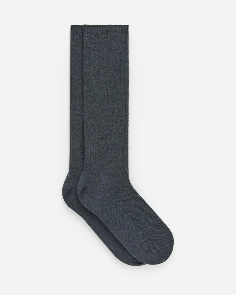 Arket Gerippte Socken Aus Wollmischung -Grau Grau