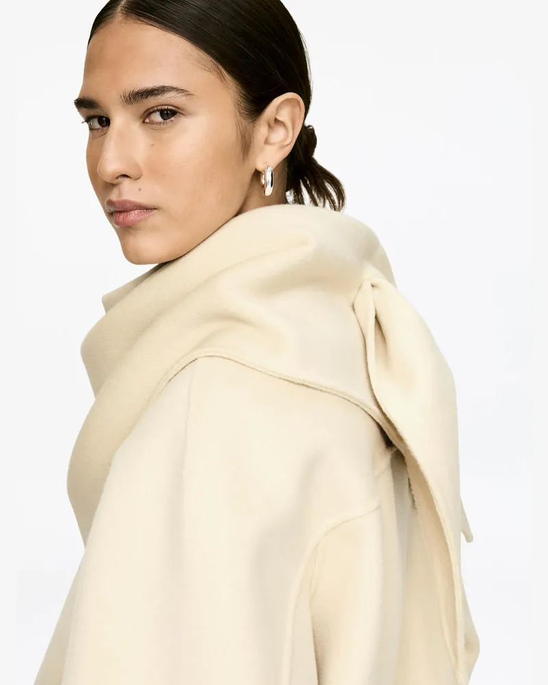 Arket Dreieckstuch Aus Wolle -Weiß Weiß