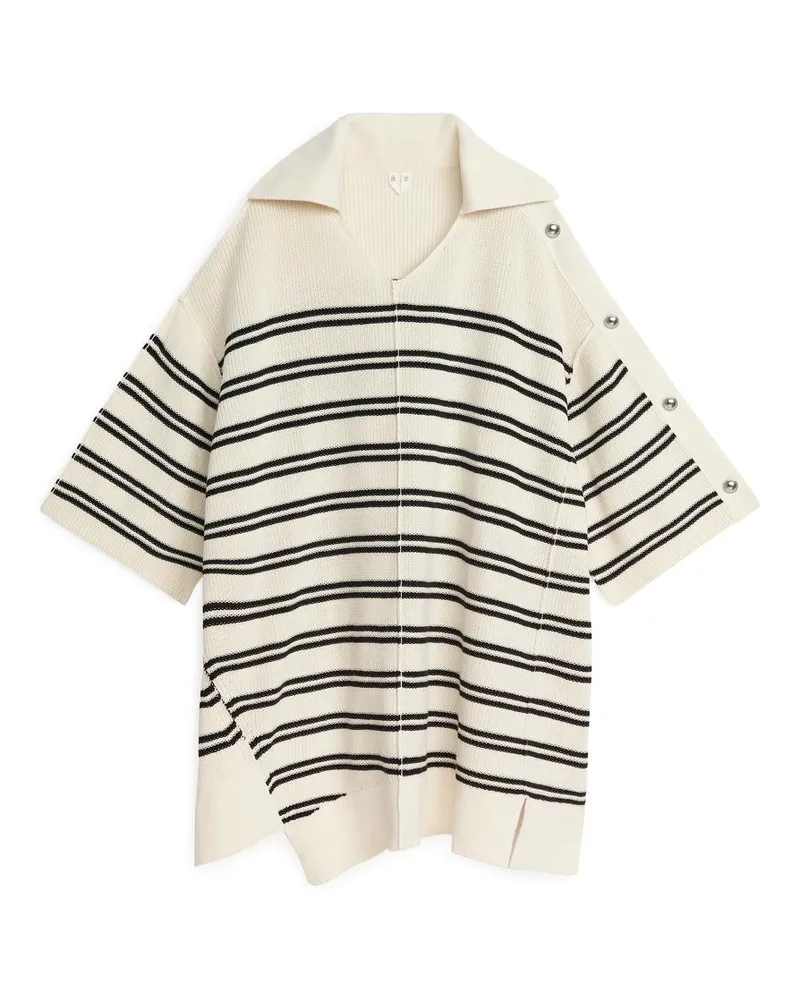 Arket Poncho Aus Baumwolle - Mehrfarbig|Weiß Weiß