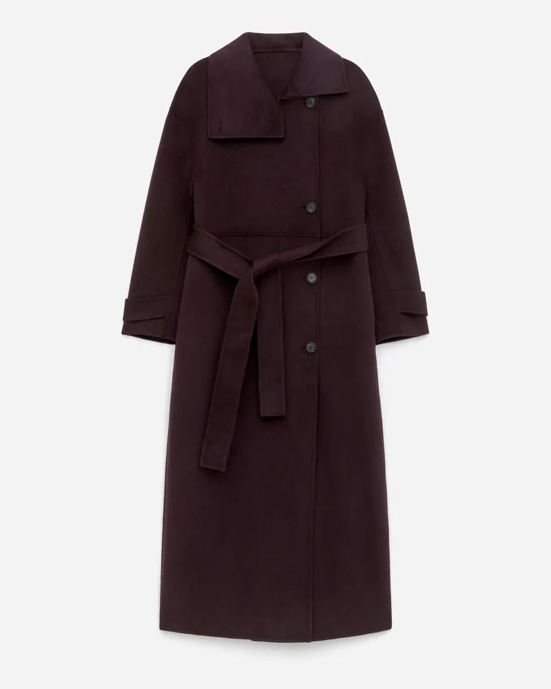 Arket Mantel Mit Stehkragen Aus Wollmischung -Rot Rot