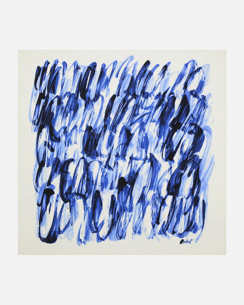 Arket Bedrucktes Seidentuch -Blau Blau