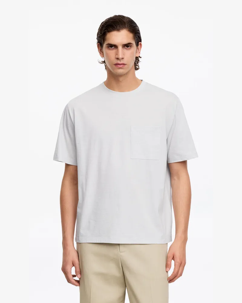 Arket Lockeres Leichtes T-Shirt -Grau Grau