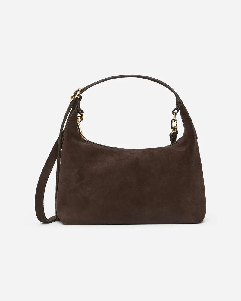 Arket Veloursledertasche - Braun Dunkelbraun