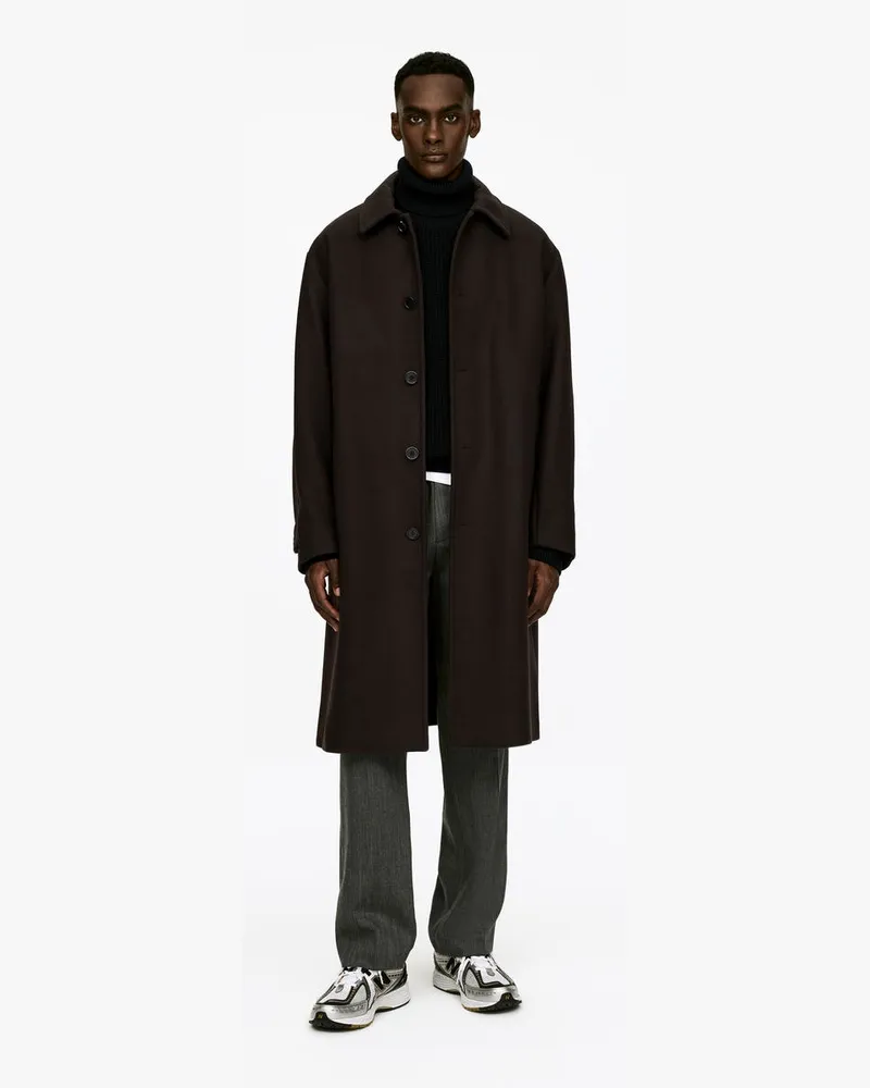 Arket Doubleface-Mantel Aus Wollmischung -Braun Braun