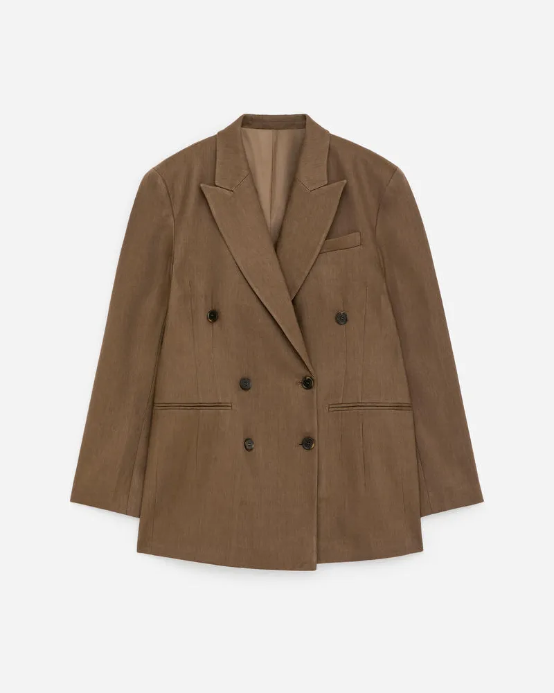 Arket Zweireihiger Blazer -Beige Beige