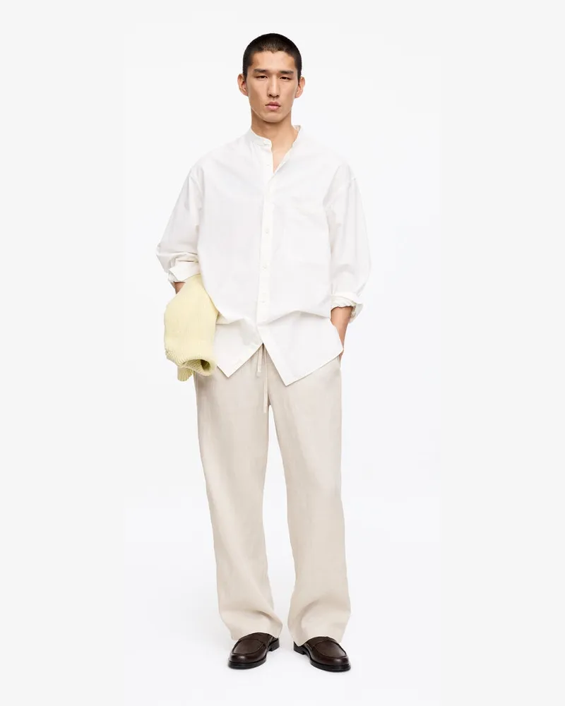 Arket Lockere Leinenhose -Beige Beige