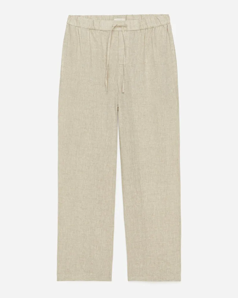 Arket Lockere Leinenhose -Beige Beige