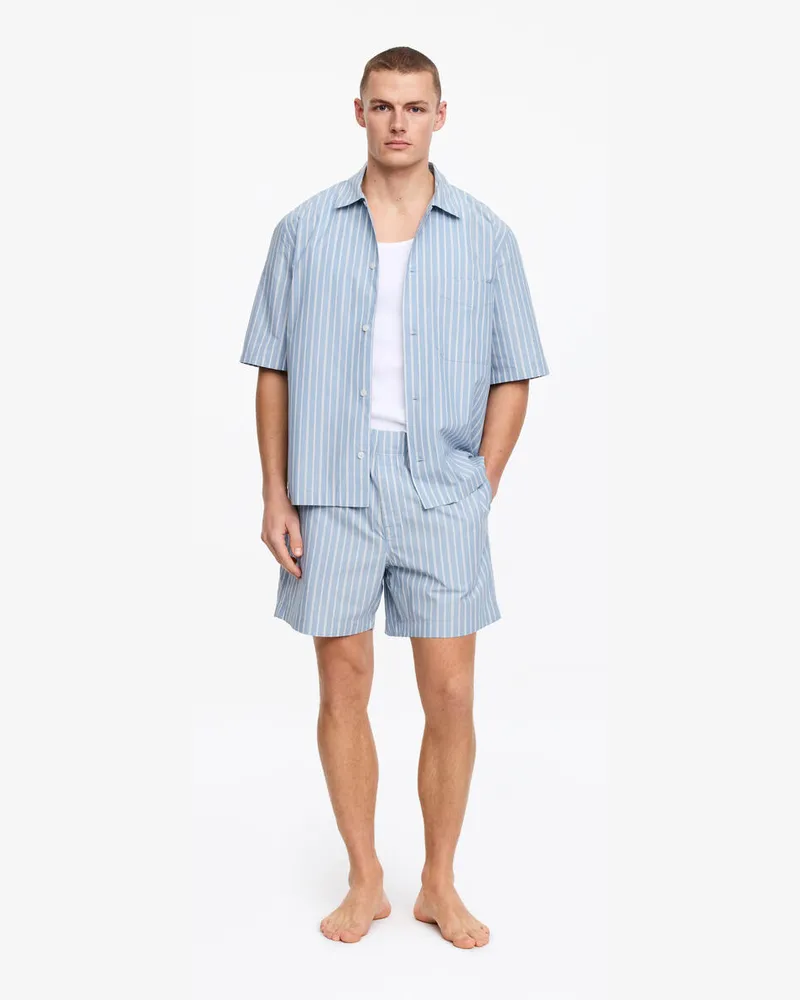 Arket Kurze Pyjamahose -Blau Blau
