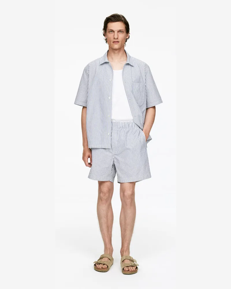 Arket Kurze Pyjamahose -Blau Blau