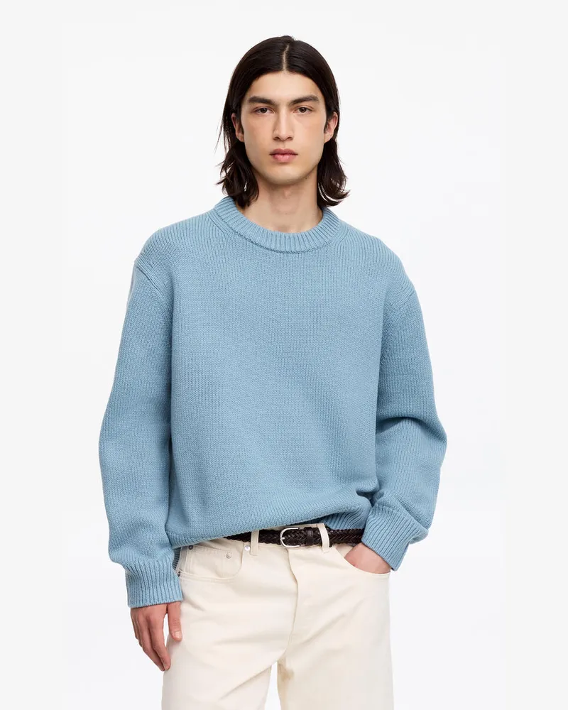 Arket Pullover Aus Schwerem Wollstrick -Blau Blau