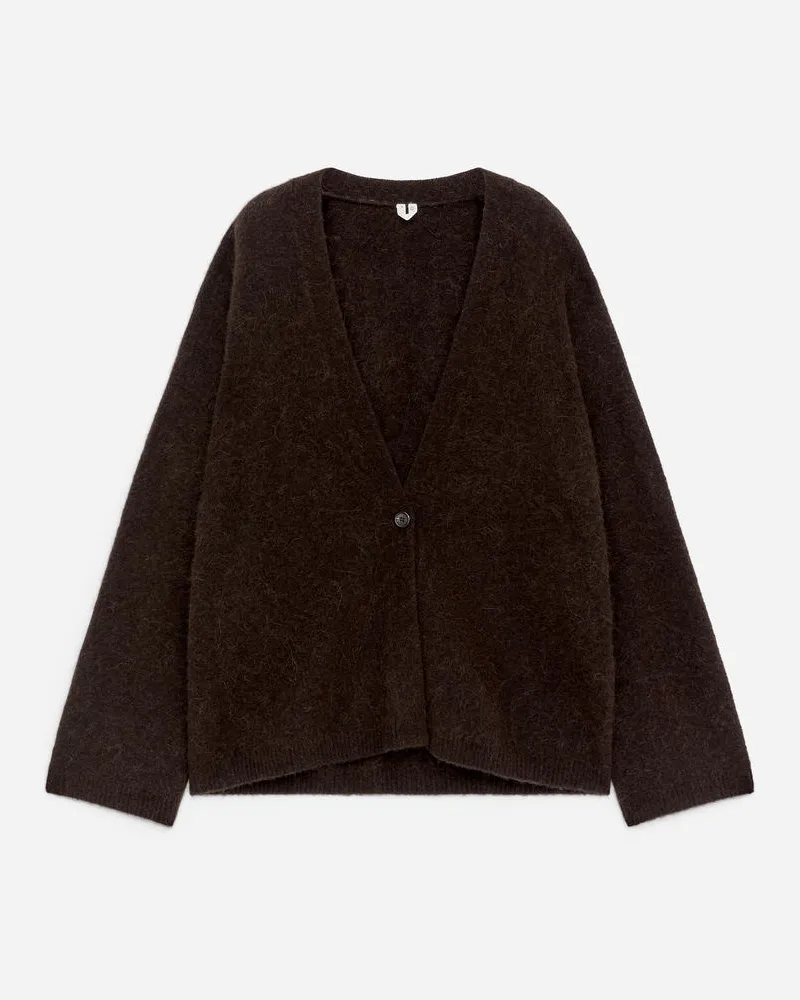 Arket Strickjacke Aus Einer Alpaka-Wollmischung -Braun Braun