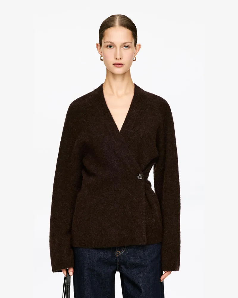 Arket Strickjacke Aus Einer Alpaka-Wollmischung -Braun Braun