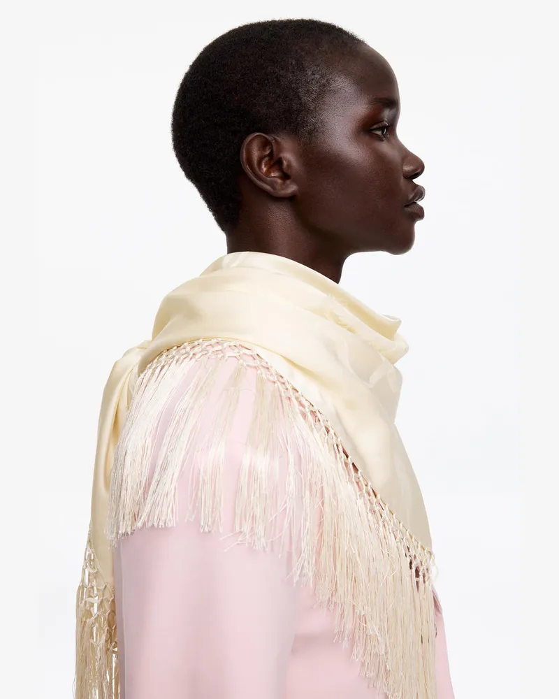 Arket Tuch Aus Seidenjacquard -Beige Beige