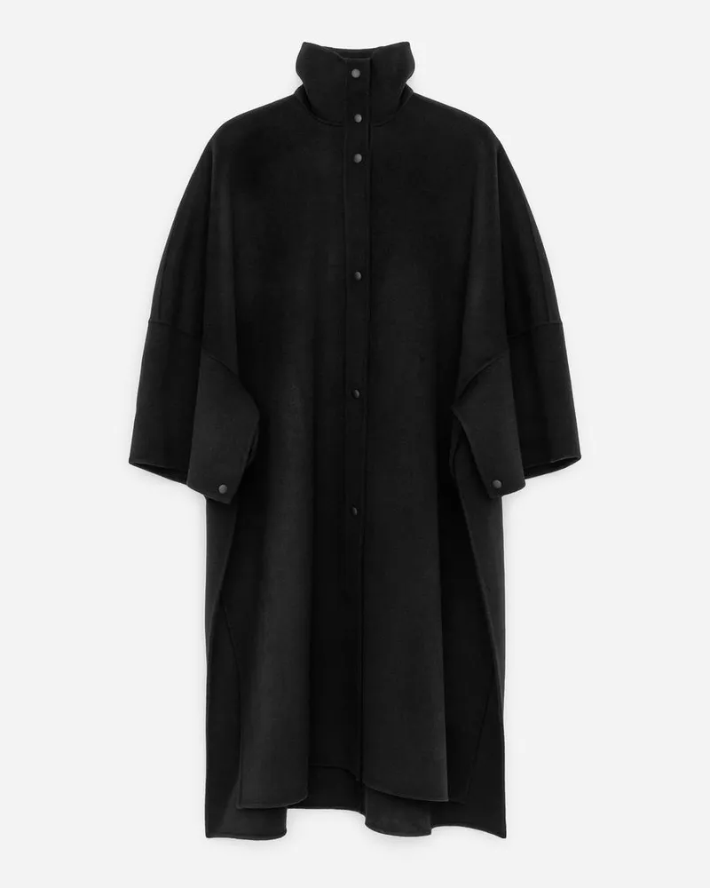 Arket Doubleface-Cape Aus Wollmischung -Schwarz Schwarz