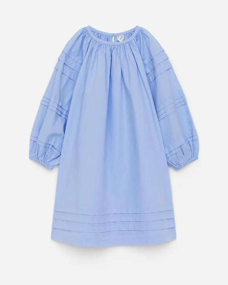 Arket Popeline-Kleid Mit Biesen -Blau Blau