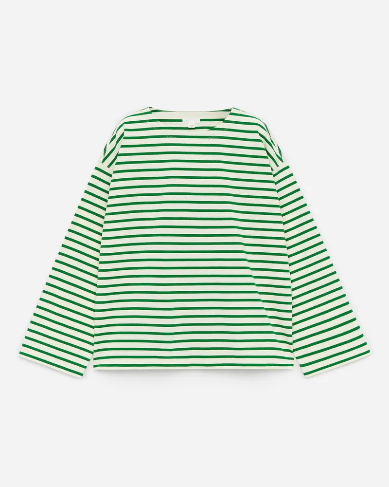 Arket Langarmshirt - Grün|Mehrfarbig|Weiß Grün