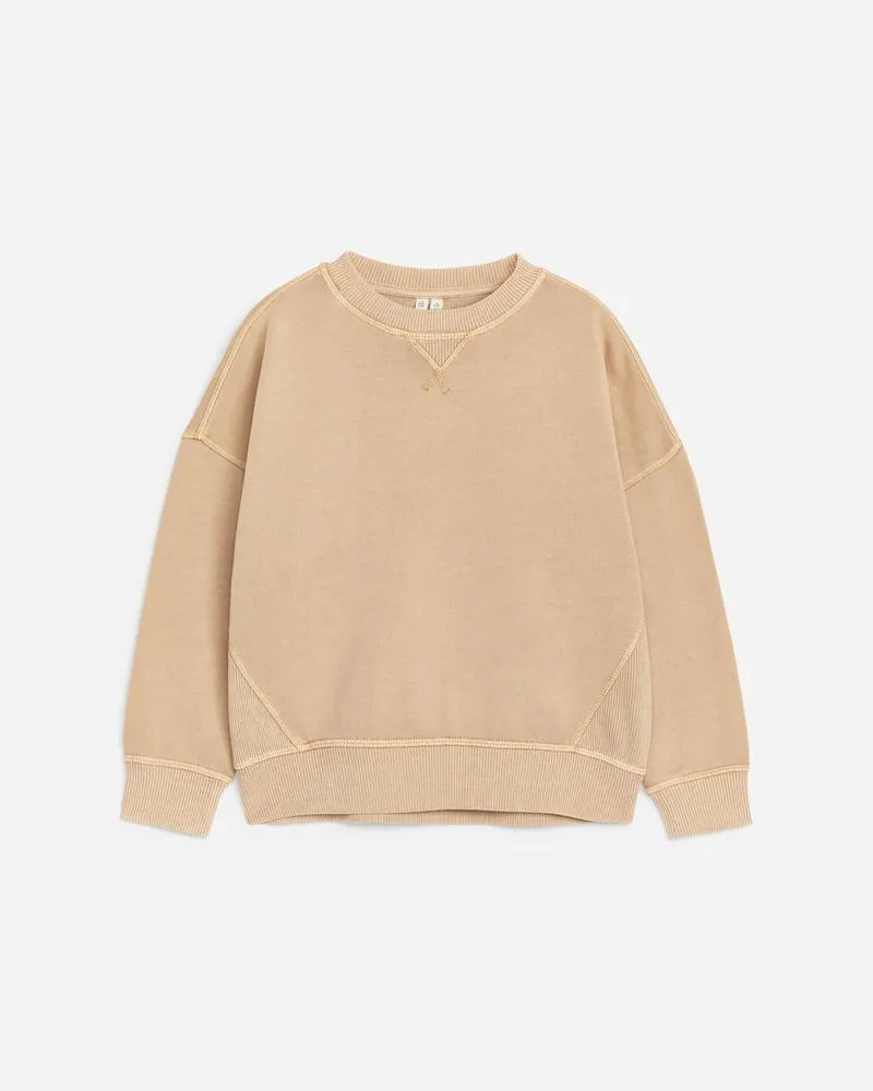 Arket Legeres Sweatshirts Aus Baumwolle -Beige Beige
