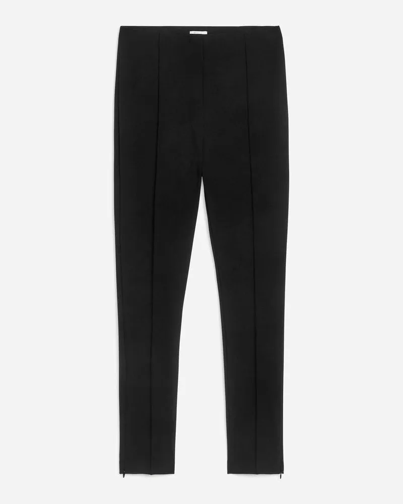 Arket Leggings Mit Reißverschlüssen -Schwarz Schwarz