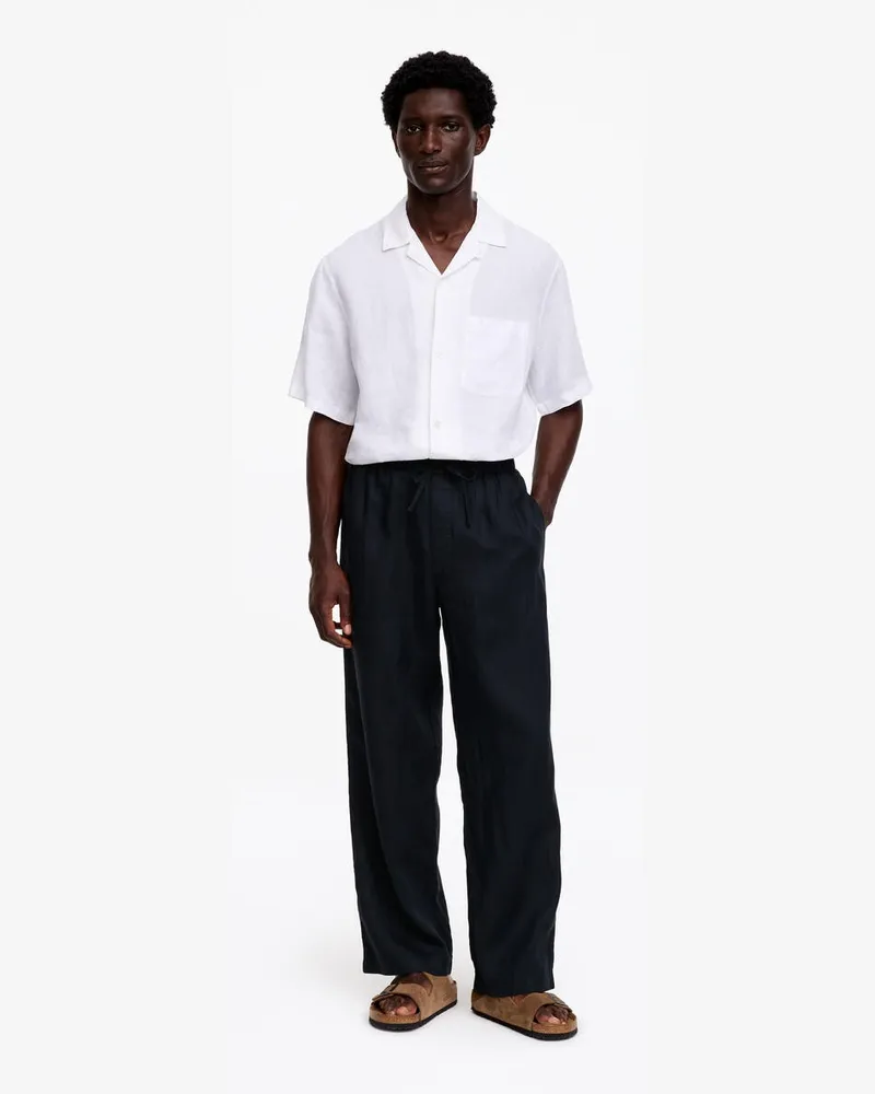 Arket Lockere Leinenhose -Blau Blau