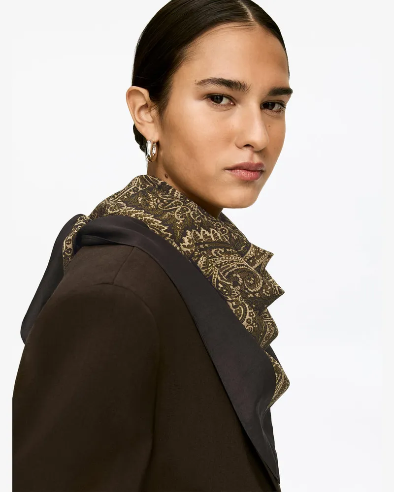 Arket Bedrucktes Seidentuch -Braun Braun