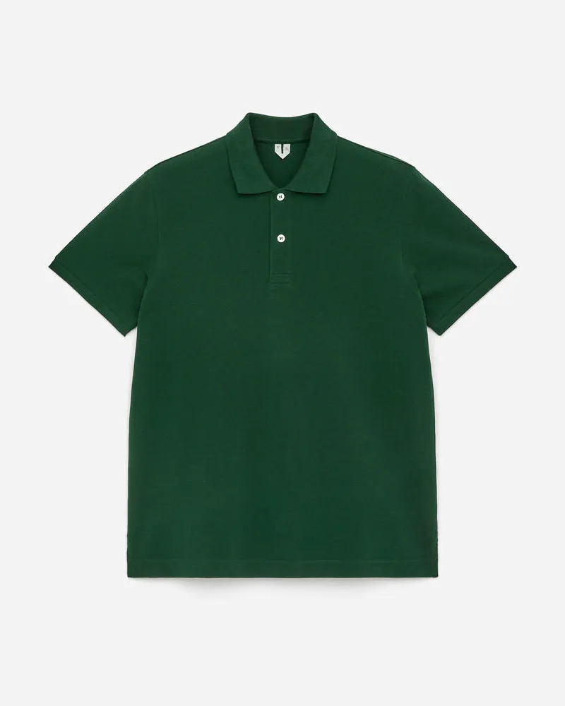 Arket Pikee-Poloshirt - Grün Dunkelgrün