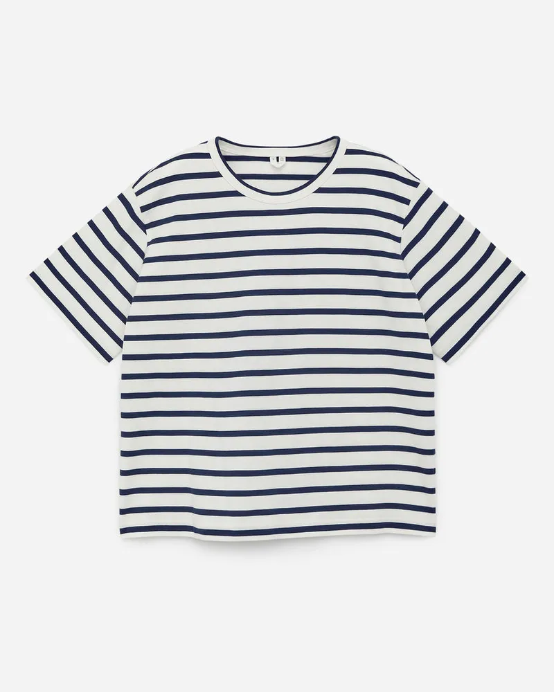 Arket Mittelschweres T-Shirt - Blau|Weiß|Mehrfarbig Dunkelblau