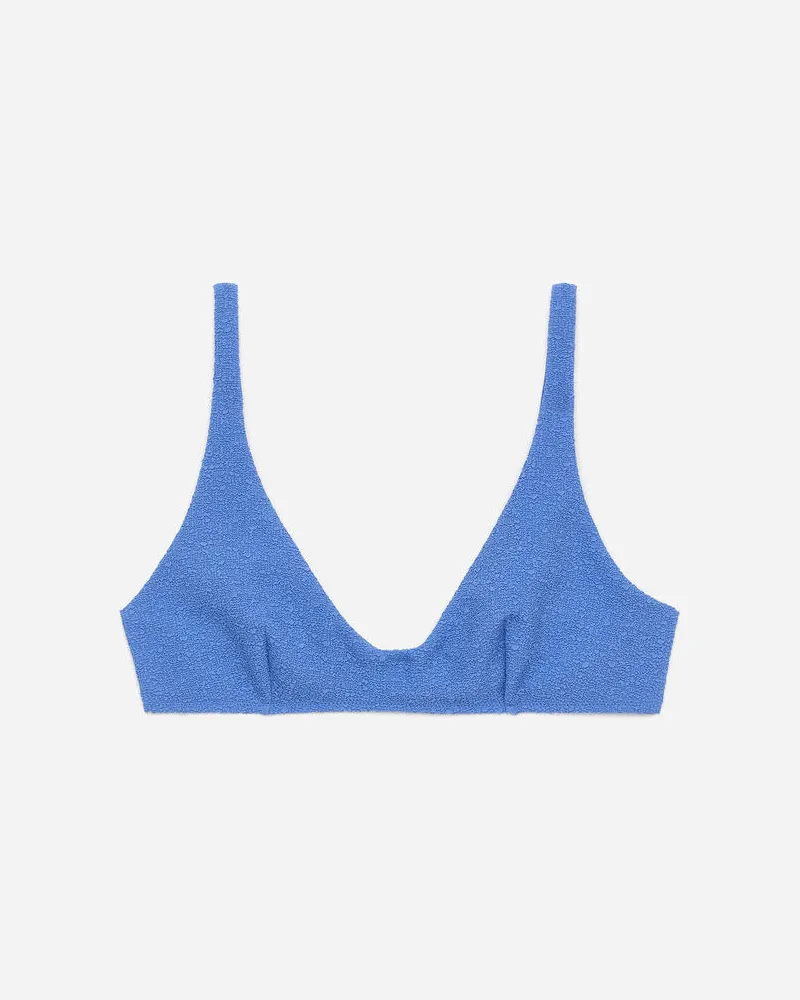 Arket Strukturiertes Bikinioberteil - Blau Blau