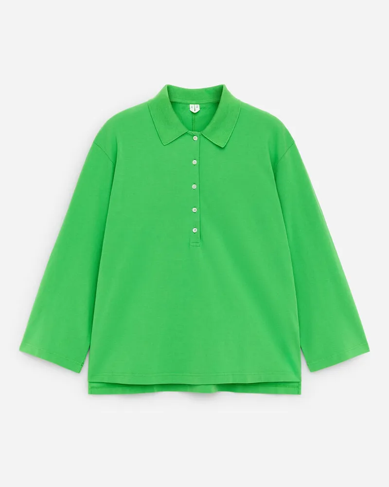 Arket Pikee-Poloshirt -Grün Grün