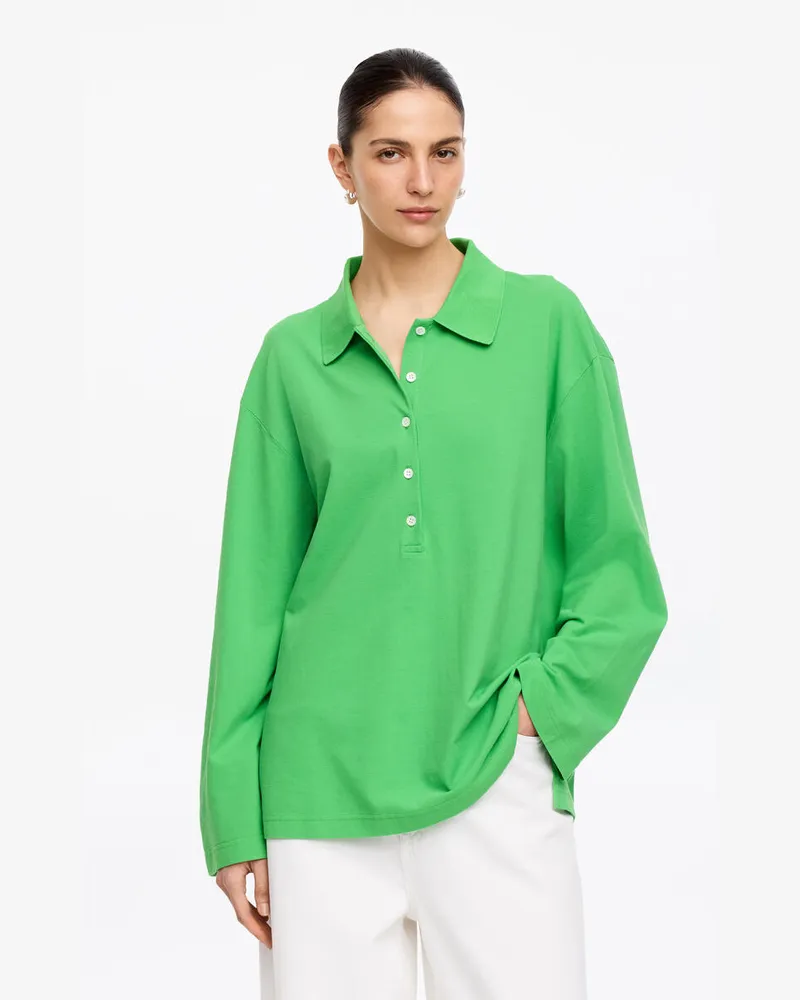 Arket Pikee-Poloshirt -Grün Grün