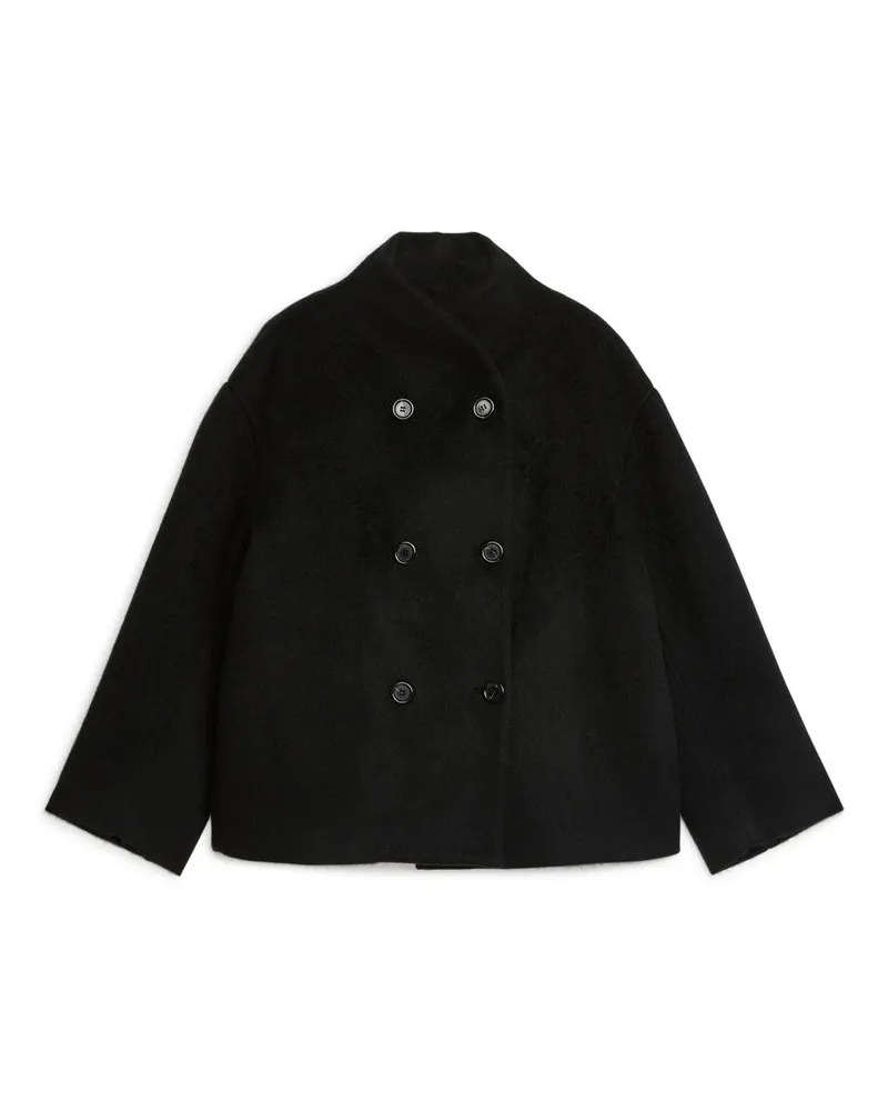 Arket Gebürstete Wolljacke - Schwarz Schwarz