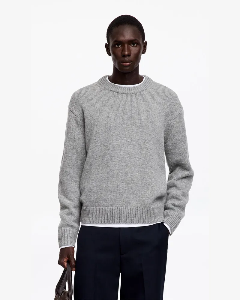 Arket Pullover Aus Schwerem Wollstrick -Grau Grau