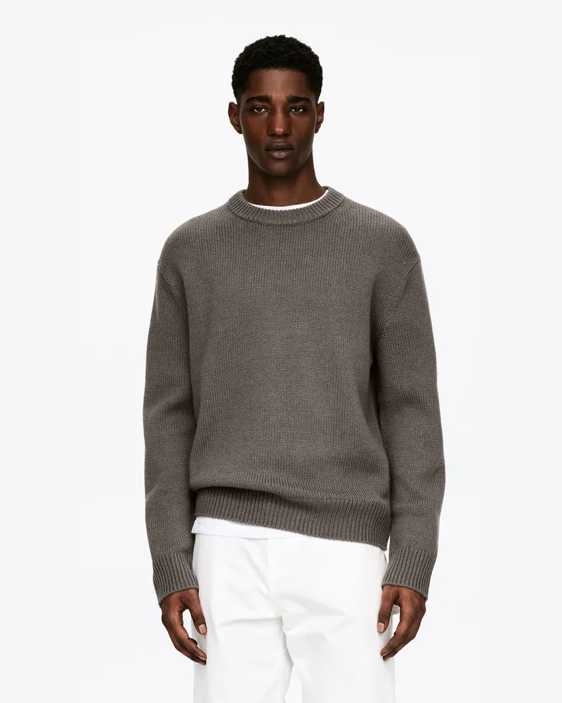Arket Pullover Aus Schwerem Wollstrick -Grau Grau