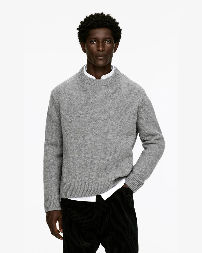 Arket Pullover Aus Schwerem Wollstrick -Grau Grau