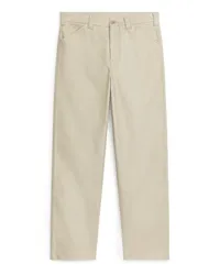 Arket Hose aus Baumwoll-Moleskin-Twill Beige