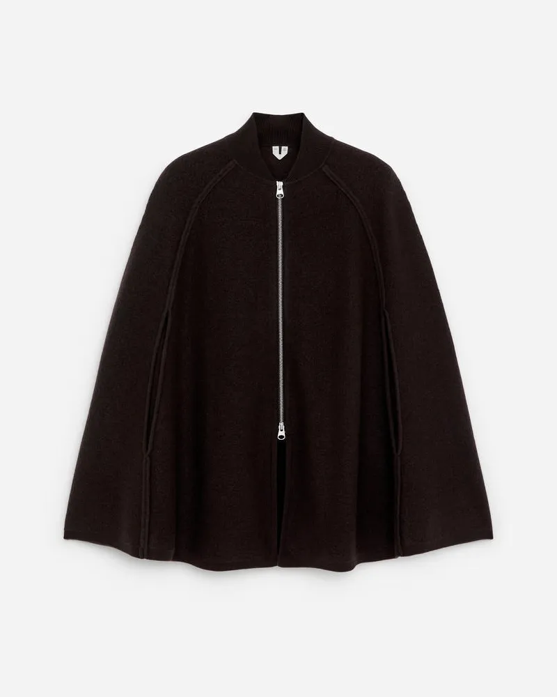 Arket Cape Aus Wollwalk -Braun Braun