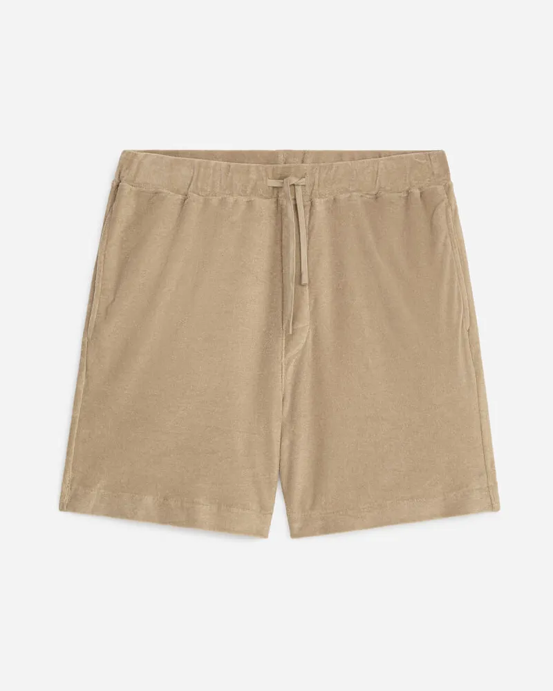 Arket Shorts Aus Baumwollfrottee -Beige Beige