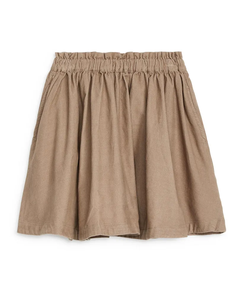 Arket Cordrock - Beige Taupe