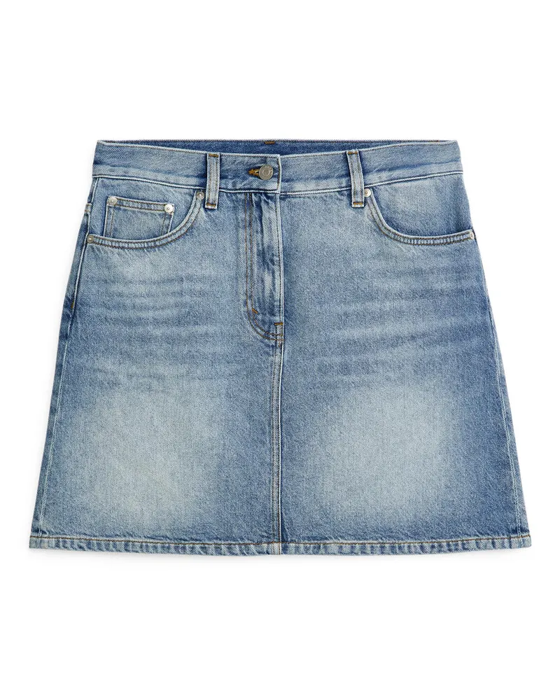 Arket Mini-Jeansrock - Blau Hellblau