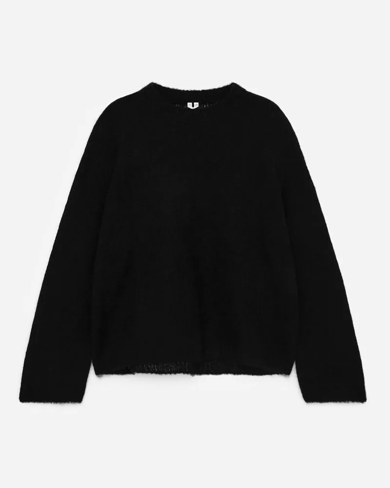 Arket Pullover Aus Wolle Und Mohair - Schwarz Schwarz