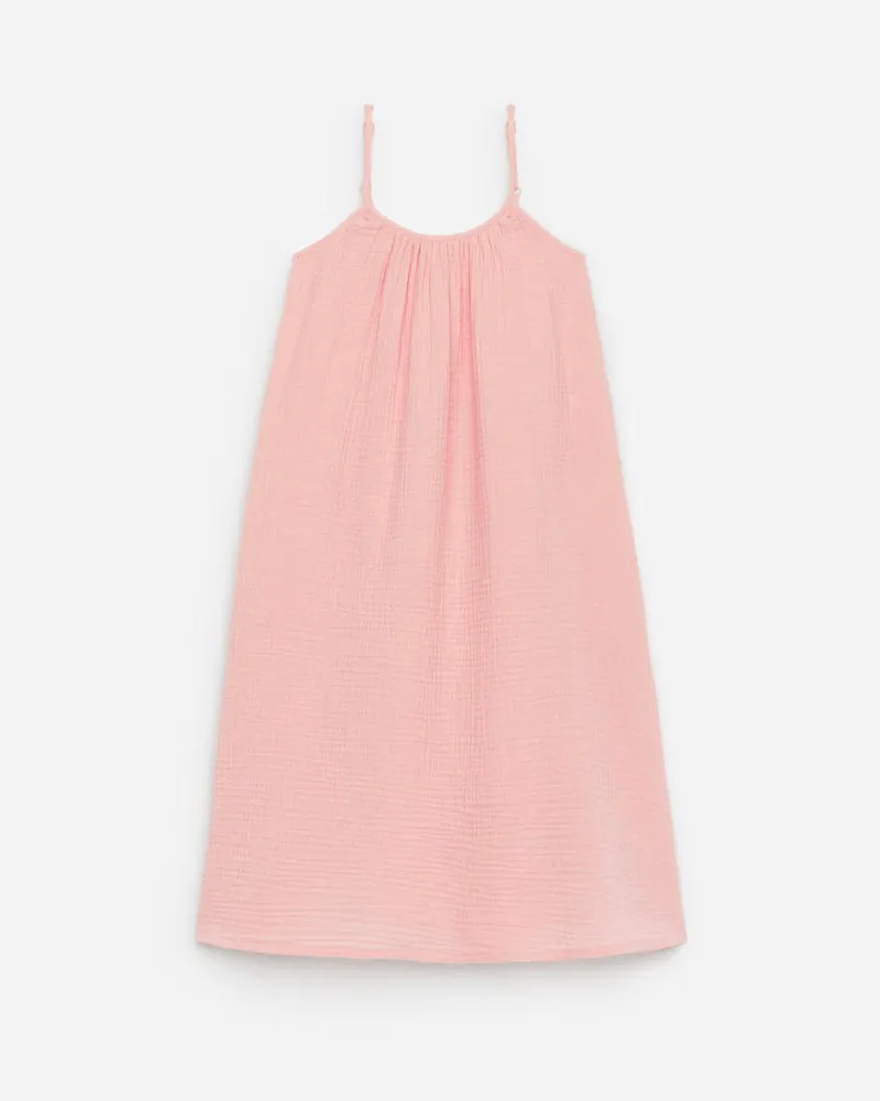 Arket Trägerkleid Aus Musselin -Rosa Rosa