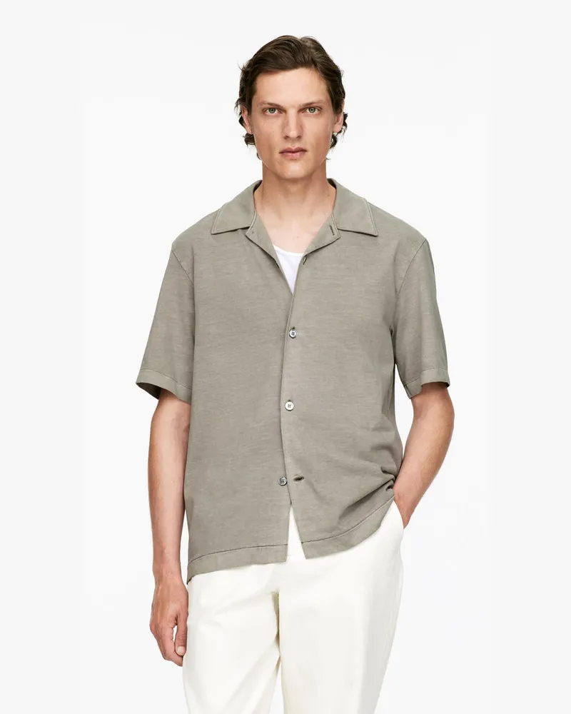 Arket Kurzarmhemd Aus Jersey -Grau Grau
