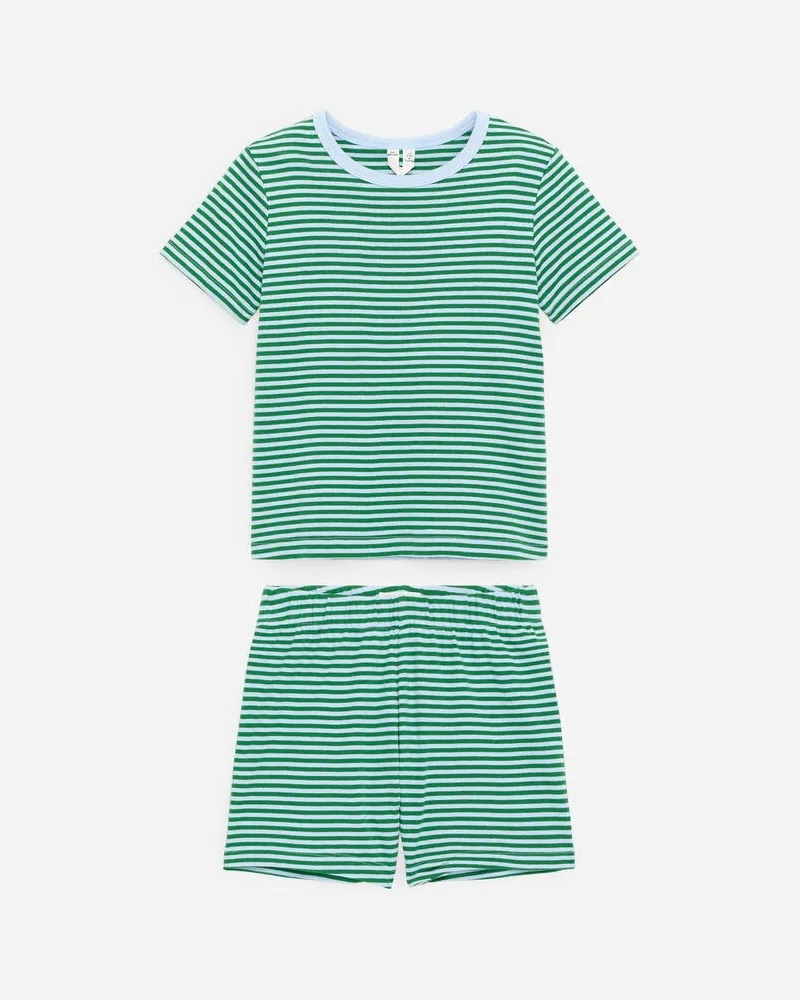 Arket Zweiteiliger Kurzer Pyjama Aus Jersey -Blau Blau