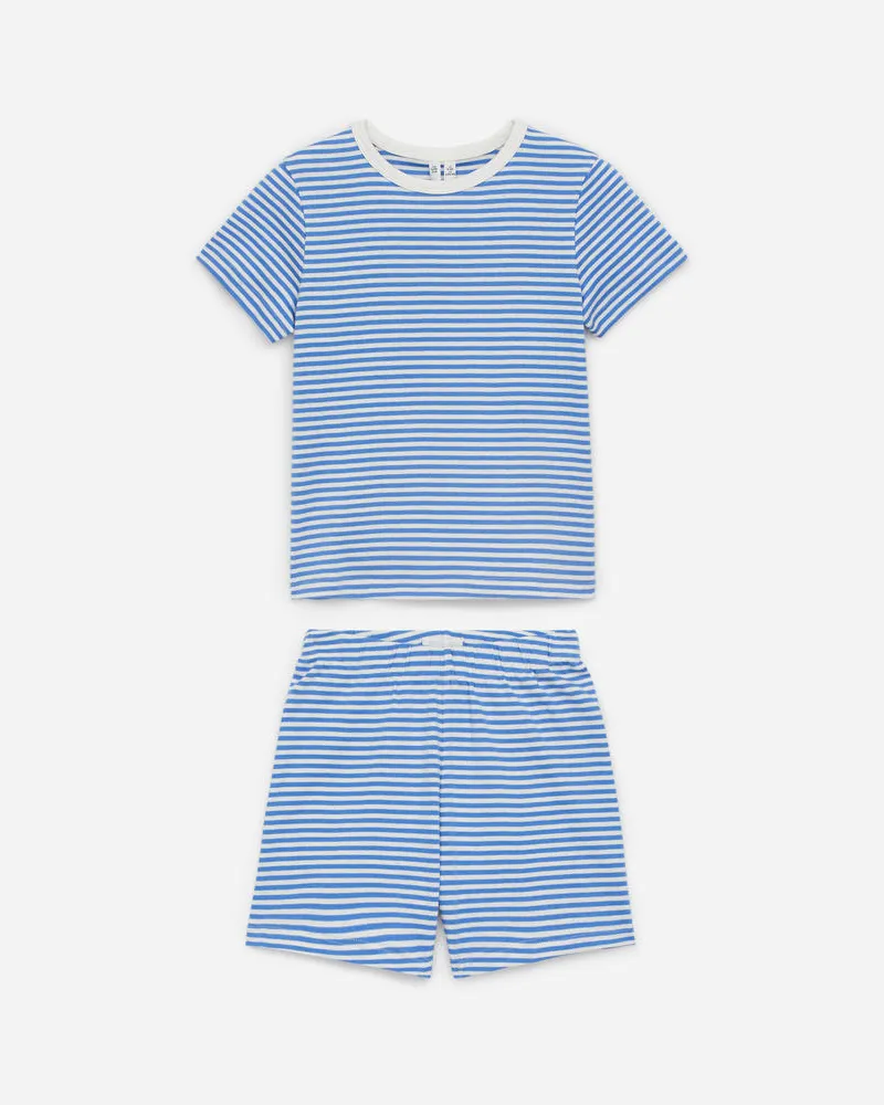 Arket Zweiteiliger Kurzer Pyjama Aus Jersey -Blau Blau