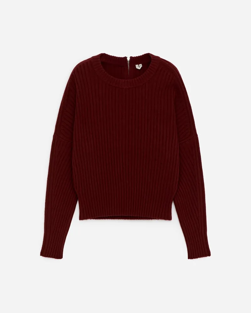 Arket Wollpullover Mit Reißverschlüssen -Rot Rot