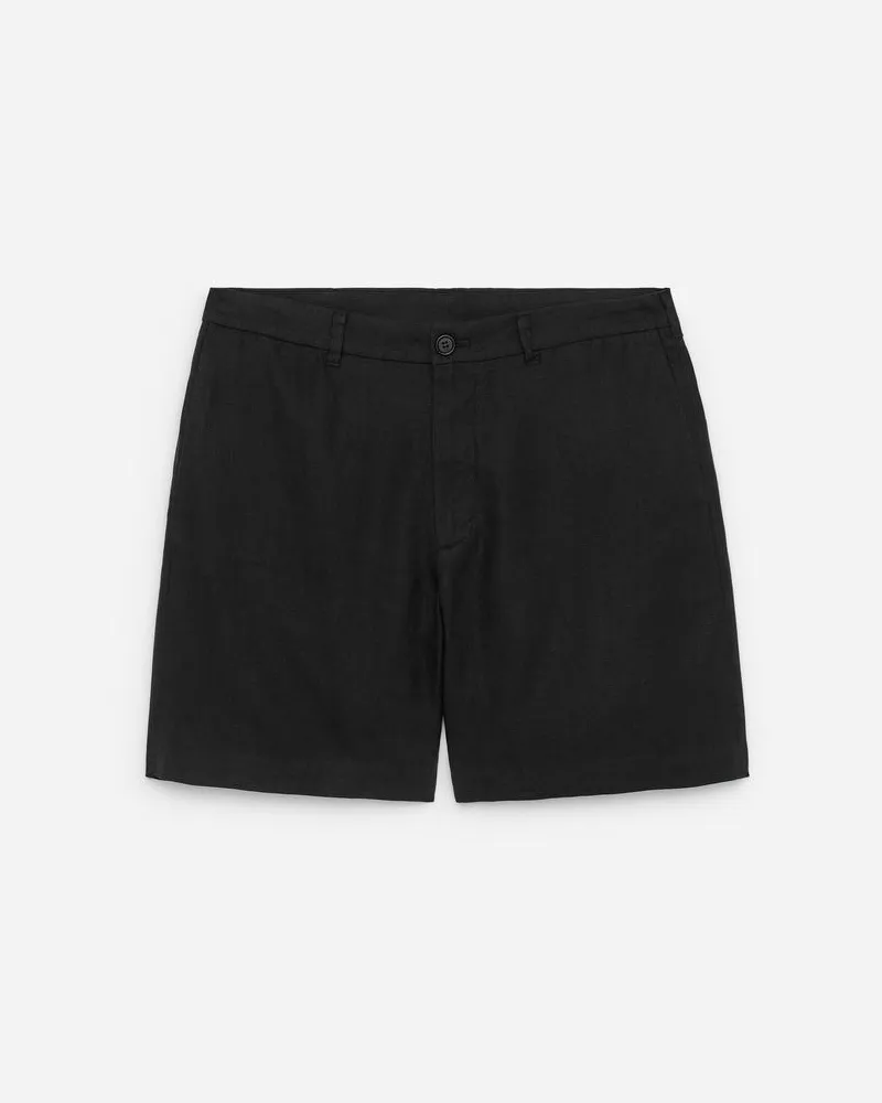 Arket Leinen-Shorts -Schwarz Schwarz