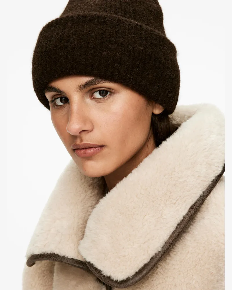 Arket Beanie Aus Alpaka- Und Merinowolle -Braun Braun