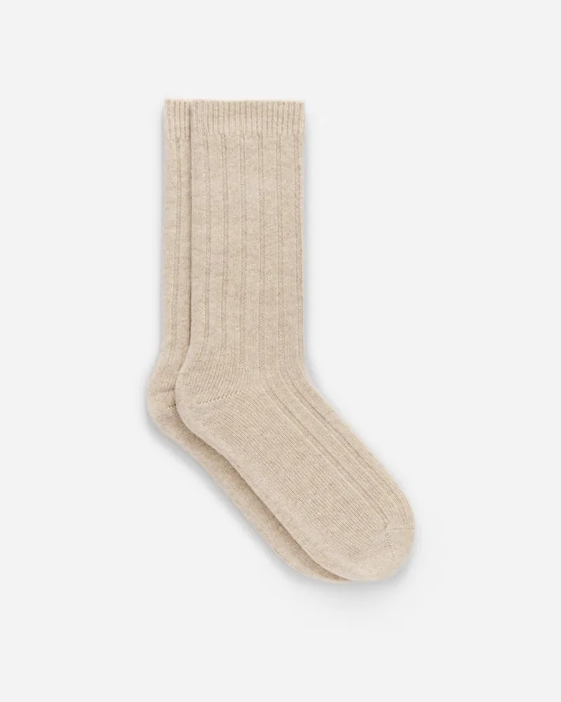 Arket Rippstricksocken Aus Kaschmirmischung -Beige Beige