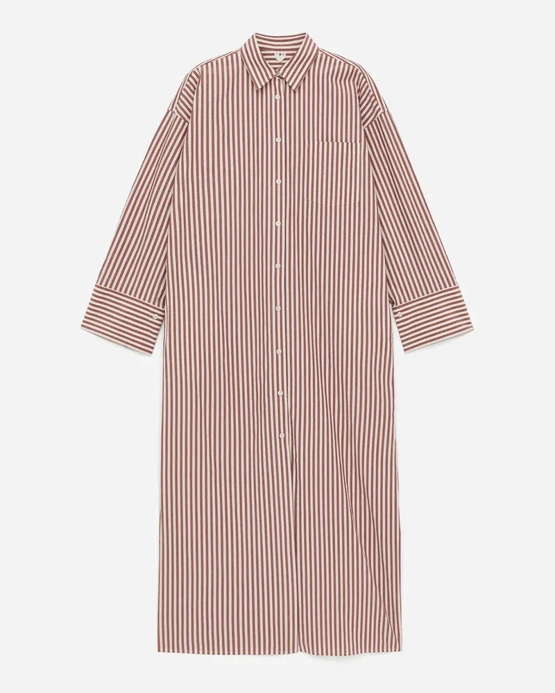 Arket Hemdkleid Aus Baumwolle -Braun Braun