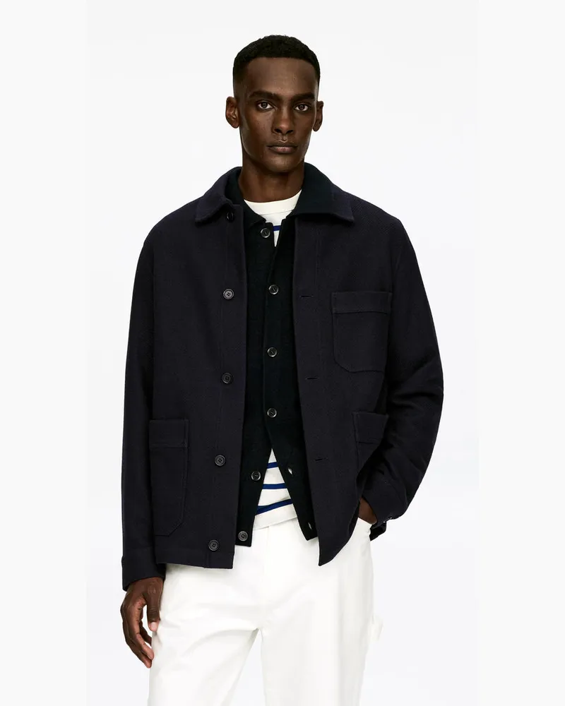 Arket Overshirt Aus Wollmischung -Blau Blau