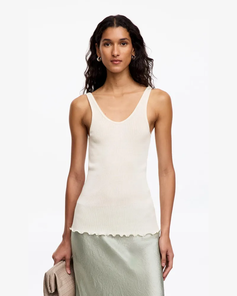 Arket Tanktop Aus Wolle Und Seide -Weiß Weiß